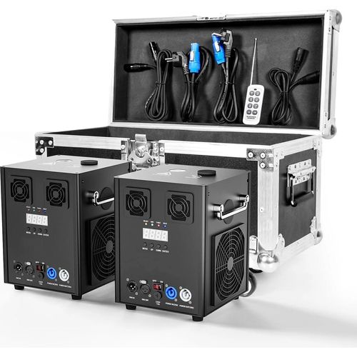 Kaltfunkenmaschine - Fontänen-Effektgerät - 700W - DMX 3-Kanal - 90–240V - Indoor/Outdoor - Mit Flightcase - Hellgrün
