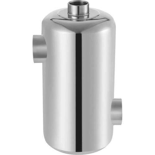 Pool-Wärmetauscher aus Edelstahl, 28 kW, umgekehrter Ein- und Auslass, Silber