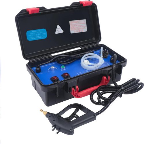 Dampfreiniger - Dampfgerät - 3000 W 220 V - ABS & Edelstahl - Gegen Fett/Flecken/Staub/Schmutz - Schwarz