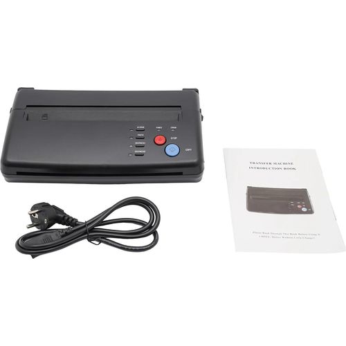 Tattoo-Transfer-Maschine - Schablonendrucker - Mini - Für A4-Transferpapier - Schwarz