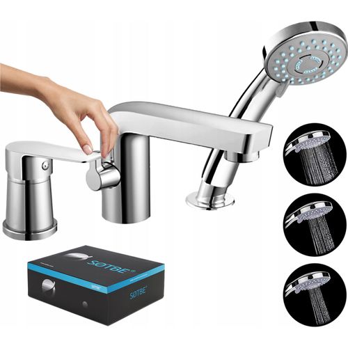 Freistehende Badewannenarmatur, 3-Loch, für den Badewannenrand, Set für die SOTBE Badewanne