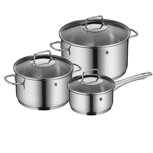WMF Kochtopfset Astoria, Metall, 3-teilig, 20 cm,24 cm,16 cm, 2,5 L,5,7 L,1,4 L, TransTherm®-Allherdboden, Kochen, Töpfe, Topfsets
