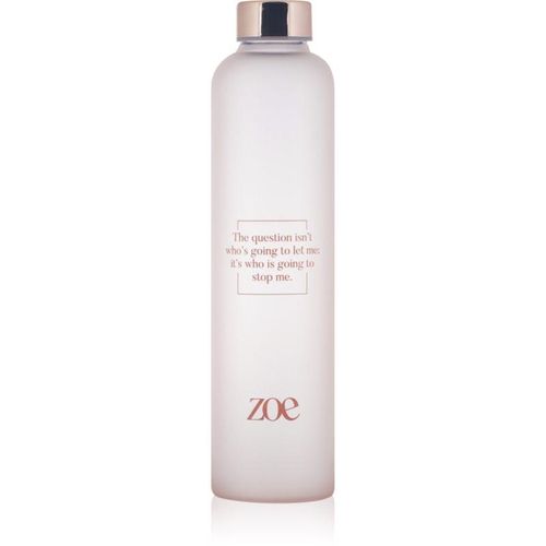 ZOE Quote Glass Bottle glazen waterfles kleur Pink 750 ml