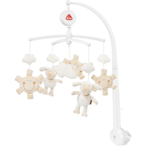 Mobile FEHN "BabyLOVE, Schaf Musikmobile", beige (ecru), Mobilés, BabyB:40cm H:65cm, Plüsch, Softvelour, B:40cm H:65cm