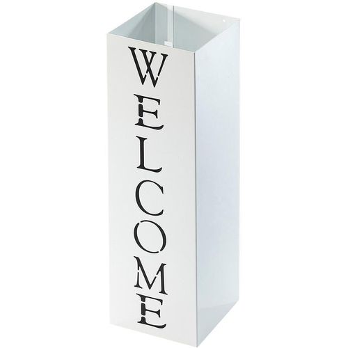 Schirmständer LOCKER, weiß, B:15cm H:48cm T:15cm, Metall, Regenschirmständer