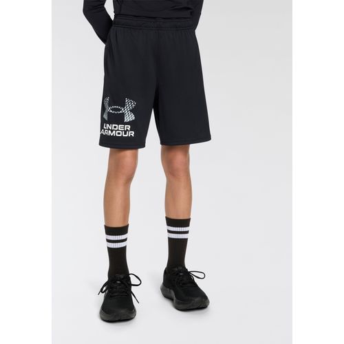 Trainingsshorts UNDER ARMOUR "TECH", Jungen, Gr. XS (122), N-Gr, schwarz, Obermaterial: 100% Polyester, Hosen, Für Kinder