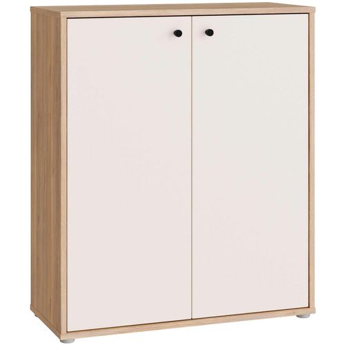 Schuhschrank FORTE, mauvella eiche, sand, B:83,7cm H:98,3cm T:34,9cm, Spanplatte, Schränke