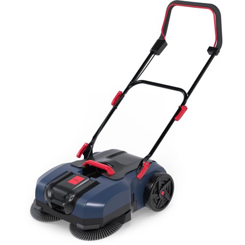 Handkehrmaschine GÜDE "»GKM 18-401-30«", blau (blau, schwarz), B:61cm H:98cm L:120cm, Kunststoff, Kehrgeräte, Akkubetriebene Kehrbesen, Kehrbreite: 610mm, Inkl. Akku