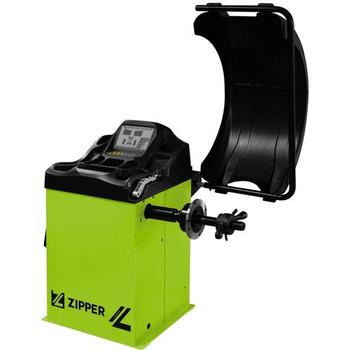 Reifenwuchtmaschine ZIPPER, grün, B:96cm H:162cm T:115cm, Aluminium, Kunststoff, Reifenwuchtmaschinen, Selbstdiagnose- Funktionen