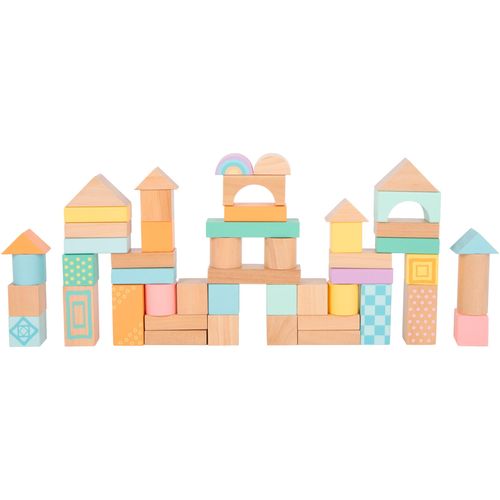 Spielbausteine SMALL FOOT "Holzbausteine Pastell", bunt, Spielbausteine, Kinder, Holz