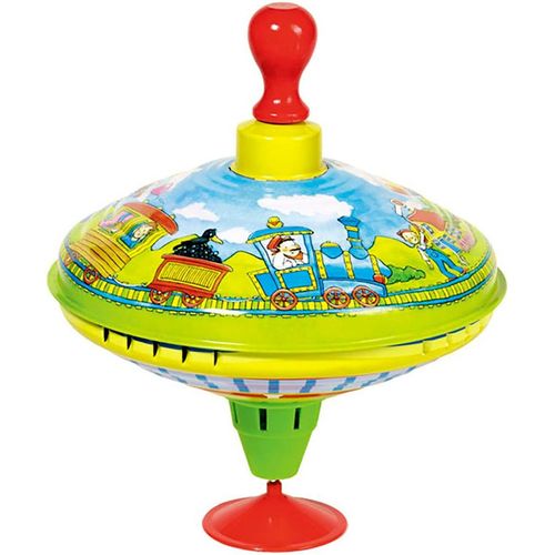 Brummkreisel GOKI "Zug", bunt, Kreisel, KinderH:21cm Ø:19cm, Holz, Metall, H:21cm Ø:19cm