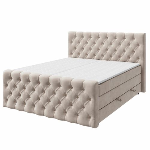 Boxspringbett - beige - H3 - 180x200 cm Image
