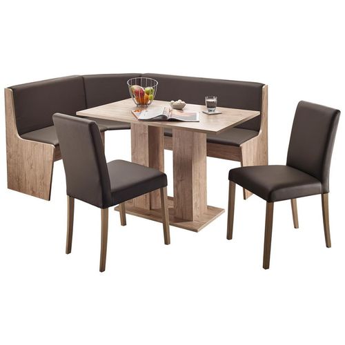 Boxxx Eckbankgruppe , Anthrazit, Eiche San Remo , Textil, Holzwerkstoff , eckig , 169x130 cm , Typenauswahl , Esszimmer, Bänke, Tisch- & Eckbankgruppen