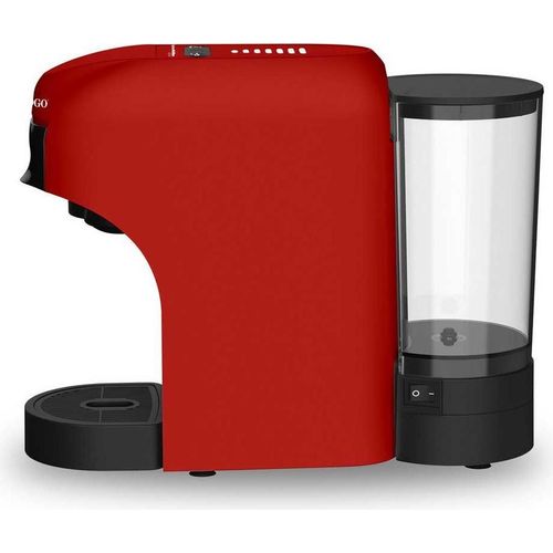 Sogo CAF-SS-7650, Kombi-Kaffeemaschine, 0,85 l, Kaffeekapsel, Kaffeepad, Gemahlener Kaffee, 1400 W, Schwarz, Rot