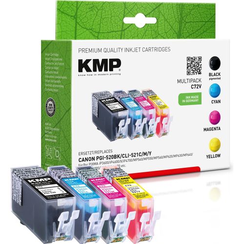 KMP C72V Vorteilspack BK/C/M/Y komp. mit PGI-520 / CLI-521