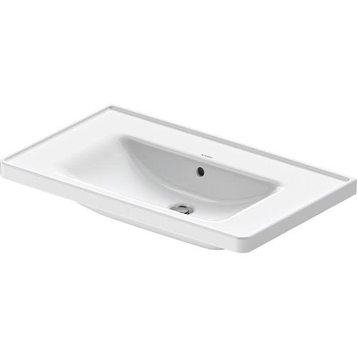 Duravit D-Neo Möbel-Waschtisch 2367800060 80 x 48 cm, ohne Hahnloch, mit Überlauf, mit Hahnlochbank