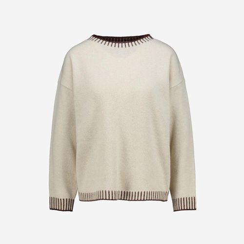 Beiger Pullover aus Merinowollmischung