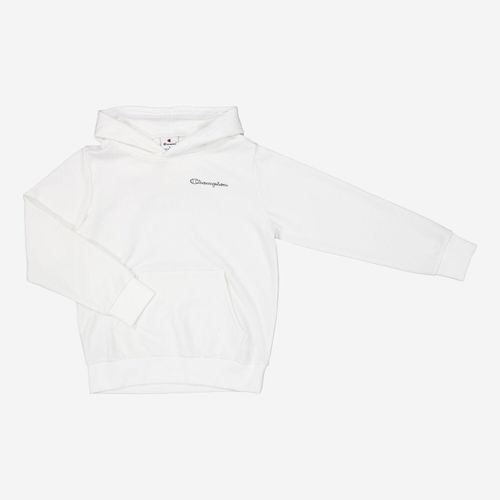 Weißer Kapuzenpullover mit Logo-Detail