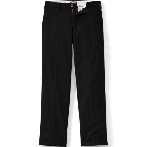CLASSIC COMFORT. Bügelleichte Chino, Herren,  Schwarz, Baumwolle, by Lands' End
