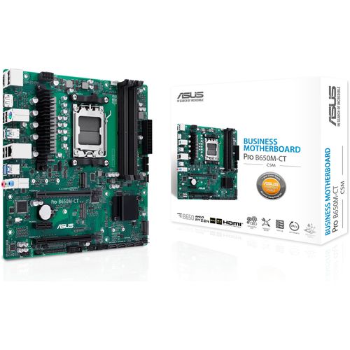 ASUS Mainboard "PRO B650M-CT-CSM", grün, B:24,4cm T:24,4cm, Mainboards
