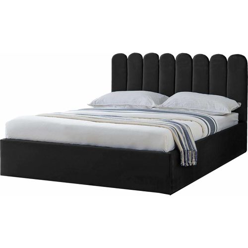 Schlafzimmer-Polsterbett Venezia 170x212x90 cm Liegefläche: 160x200 cm Mit Bettkasten, Metallrahmen, Hebesystem-Gasautomatik, Velutto-StoffPolsterstoff Robuster Rahmen - Grau