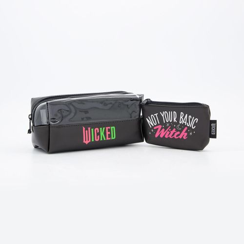 2er-Pack schwarze Kosmetiktaschen