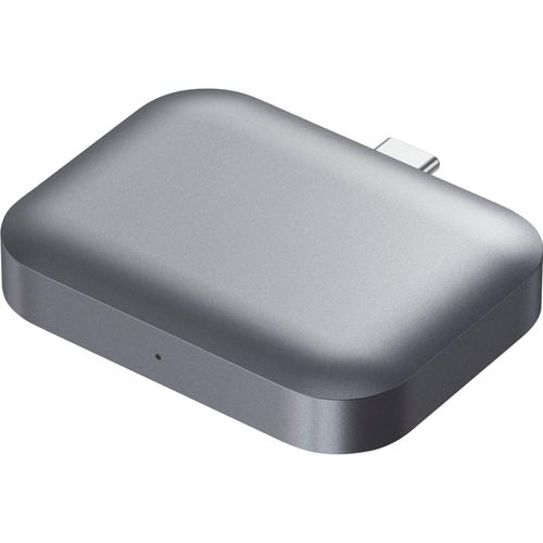 SATECHI Wireless Charger "USB-C Wireless Charging Dock for AirPods", grau (weiß, grau), B:5,8cm H:1,2cm T:4,5cm, Ladegeräte