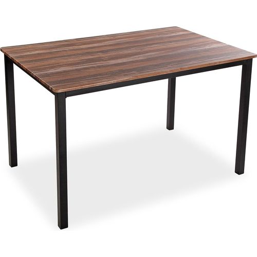 Versa Amaia Esstisch für Küche, Terrasse, Garten oder Esszimmer, Maßnahmen (H x L x B) 76 x 80 x 120 cm, Holz und Metall, Farbe: Schwarz
