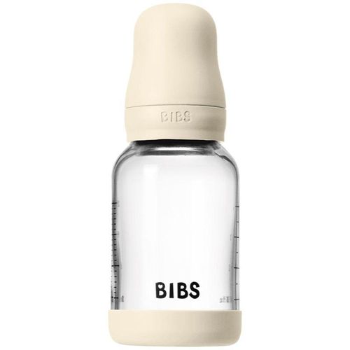 BIBS Baby Glass Bottle Round Latex oorbellen Ivory 120 ml