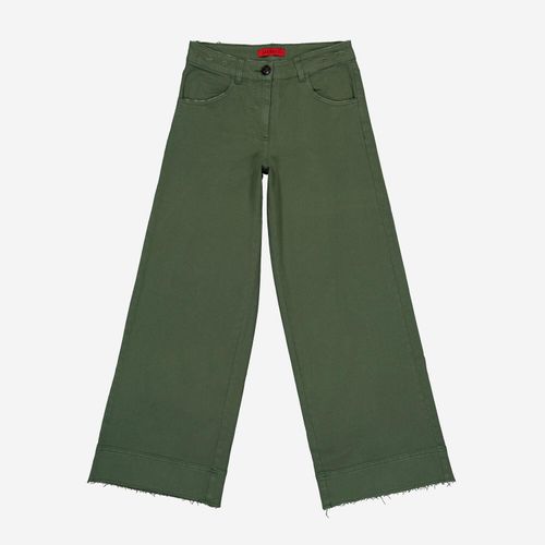 Grüne Wide Leg Jeans