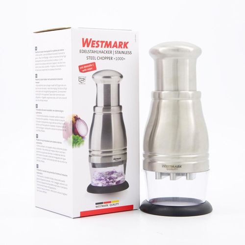 Silberfarbener Edelstahlhacker 21,5x9cm Image