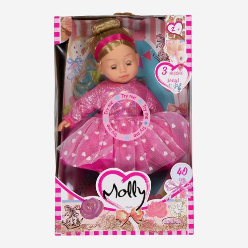 Rosafarbene Molly Puppe mit Soundeffekten