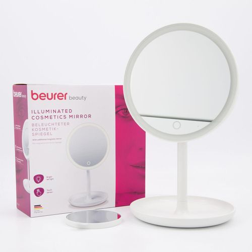 Weißer Spiegel mit LED Image