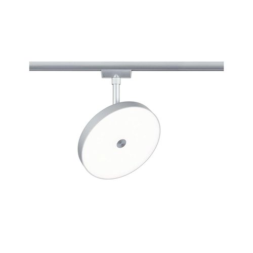 PAULMANN Schienensystem-Leuchten "URail Schienenspot Hildor 850lm 15W 4000K 230V Chrom matt", grau (chromfarben), B:7,1cm H:22,5cm Ø:16,2cm, Stromschienensysteme, 3-Step-Dimmbar, LED Schienensystem