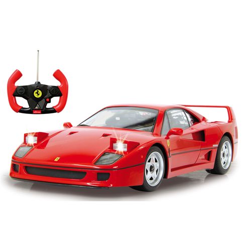 RC-Auto JAMARA "Deluxe Cars, Ferrari F40, 1:14, rot, 27MHz", rot, Fernlenkfahrzeuge, KinderB:15,2cm H:8,8cm T:32cm, mit LED-Licht, B:15,2cm H:8,8cm T:32cm