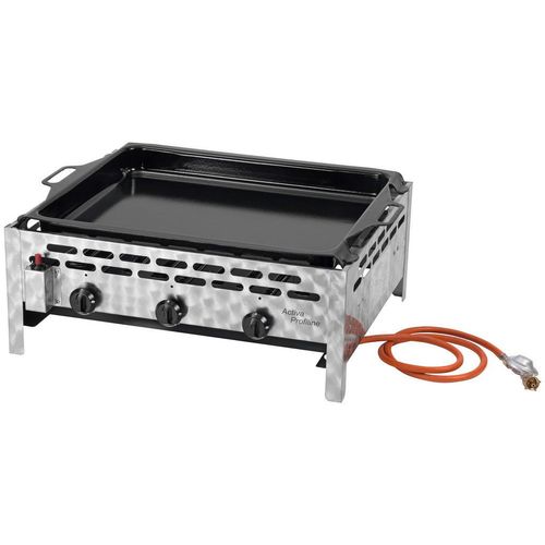 Gastrobräter, Schwarz, Silber, Metall, 52.5x29.0x64.5 cm, Piezozündung, Grills & Outdoor-Küchen, Gasgrills