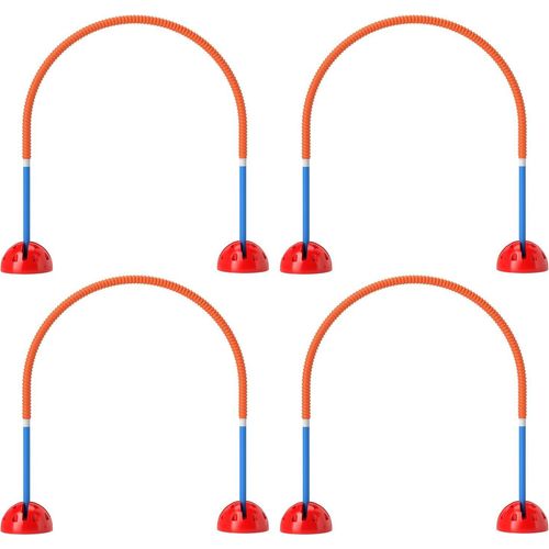 Agility Set Hunde 5-teiliges befüllbar Agility-Ausrüstung für Hundetraining Steckhürdenset mit verstellbar Agilitätstüren Tragetasche Trainingszubehör Koordinationstraining für Spiele Training Aosom