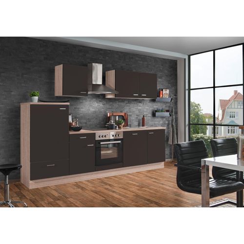 Küchenzeile mit Elektrogeräten Classic Lava Matt 280 cm