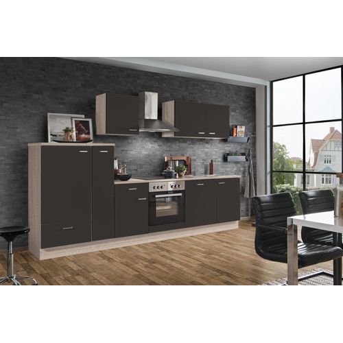 Küchenzeile mit Elektrogeräten Classic Lava Matt 310 cm