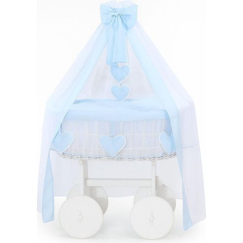 Wicker Wiegje Deluxe – Baby Wieg – natürlich, sicher und bequem mit Vorhang und Bettwäsche