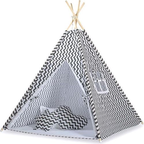 Tipi-Zelt für Kinder - Tipi-Spielzelt - inkl. Dekorative Federn, leicht und einfach zu falten