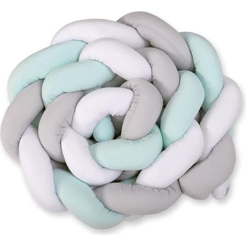 Geflochtener Bettschutz XXL – Kinderbettschutz – Optimaler Schutz und Belüftung für das Baby