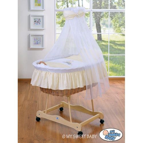 Weiden- und Bambuskorb, handgewebtes Kinderbett, größte Sonnenliege und verstellbarer Griff