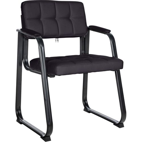 Exklusiver Komfortstuhl – s Kunstleder – Wartungsfreundlicher Sitz | Farbe: Schwarz