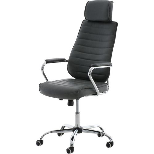 Chefsessel – Bequemer Bürostuhl – Ungewöhnliches Kunstleder | Farbe: Grau