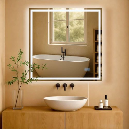 LED-Badrumspegel – Wandspiegel – Anti-Kondensations-Funktion und dimmbare Beleuchtung