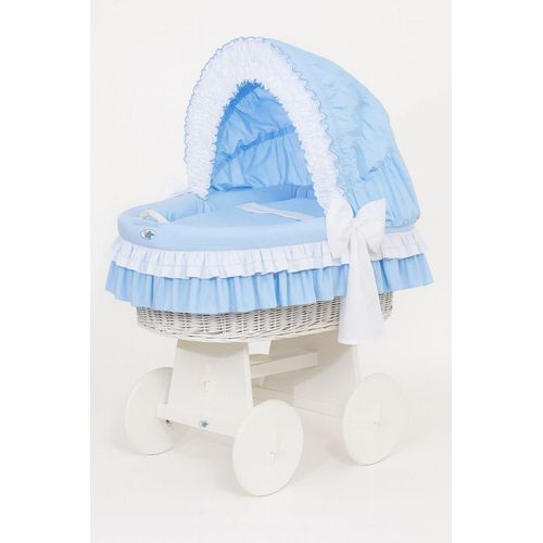 Weidenkorb Bellamy – Babybett – sichere, bequeme und eichenfreundliche Wiege mit Verdeck