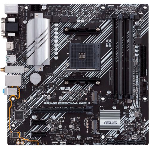 ASUS Mainboard "PRIME B550M-A WIFI II", schwarz, B:24,4cm H:6,7cm T:24,4cm, Mainboards