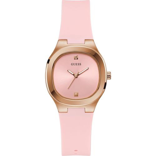 Quarzuhr GUESS "EVE", rosa, Armbanduhren, Damen, Quarzuhr, Armbanduhr, Damenuhr