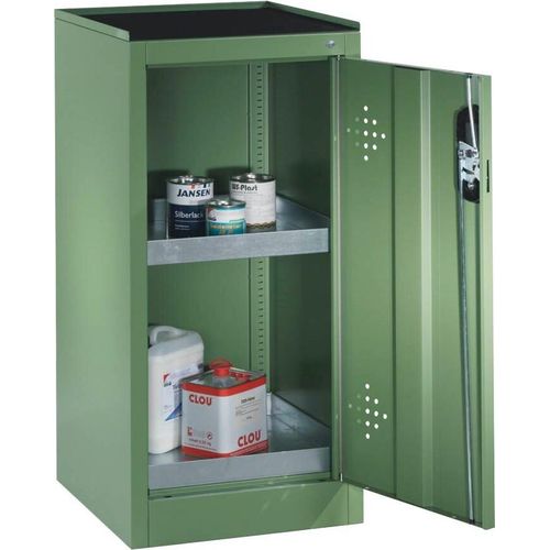 CP Umweltschrank 8721-315 S10154 resedagrün 50,0 x 50,0 x 100,0 cm, aufgebaut